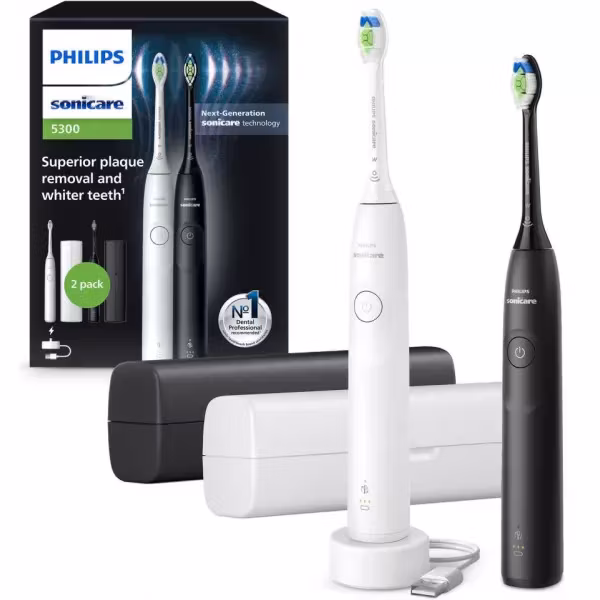 Philips Series 5300 HX7109/01 DUO 2-pack Svart/Vit