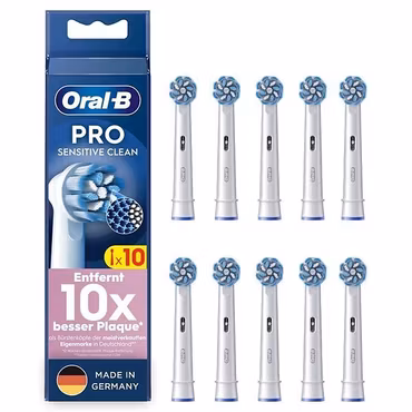 Oral-B Pro Sensitive Clean Borsthuvuden 10-pack Vita