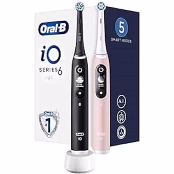 Oral-B iO Series 6 Duo Eltandborste 2-pack Svart/Rosa