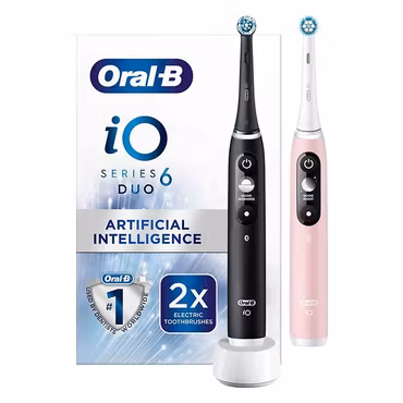 Oral-B iO Series 6 Duo Eltandborste 2-pack Svart/Rosa