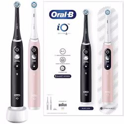 Oral-B iO Series 6 Duo Eltandborste 2-pack Svart/Rosa