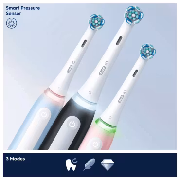 Oral-B iO Series 3 Eltandborste Matt Black/Ice Blue Duo Edition