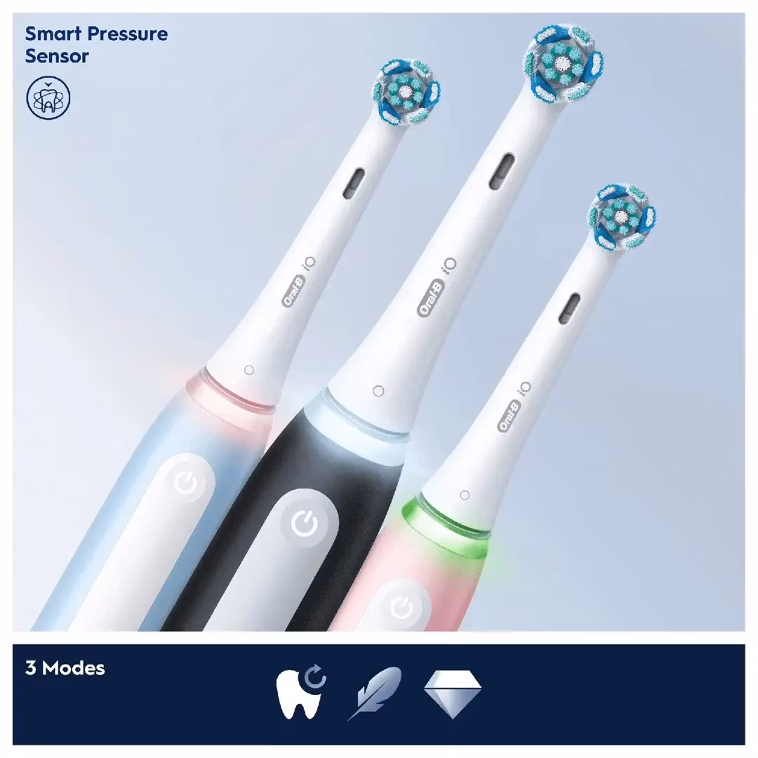 Oral-B iO Series 3 Duo Eltandborste 2-pack Svart/Blå
