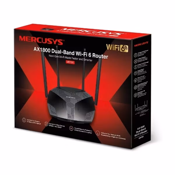 Mercusys MR70X AX1800 Dual-Band Wi-Fi 6 Router