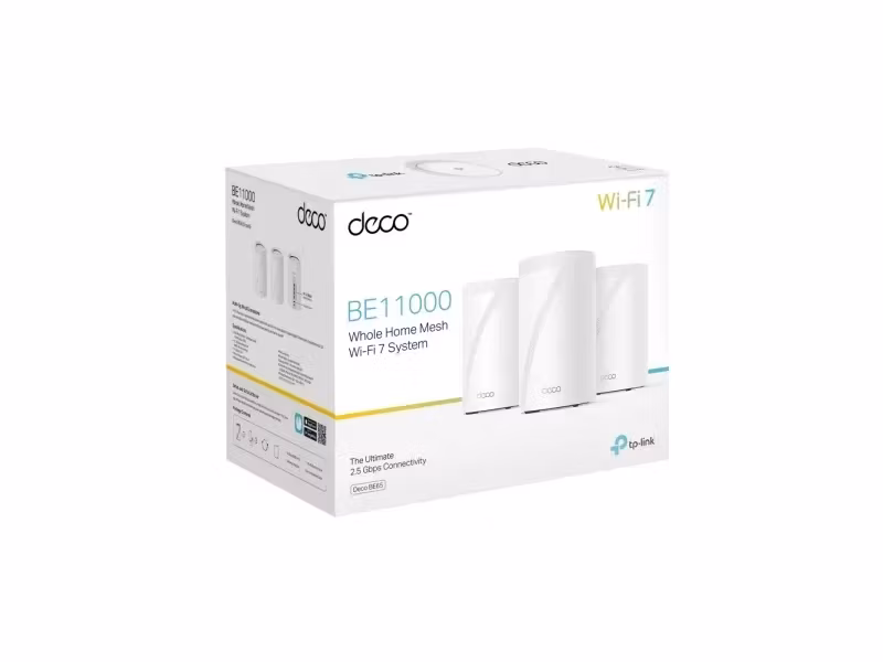 TP-Link Deco BE65 BE9300 Whole Home Mesh WiFi 7 System 3-pack