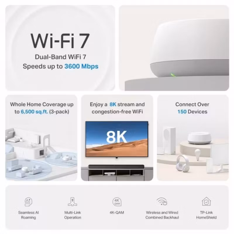 TP-Link Deco BE22 V1 Wi-Fi-system 2-Pack Vit