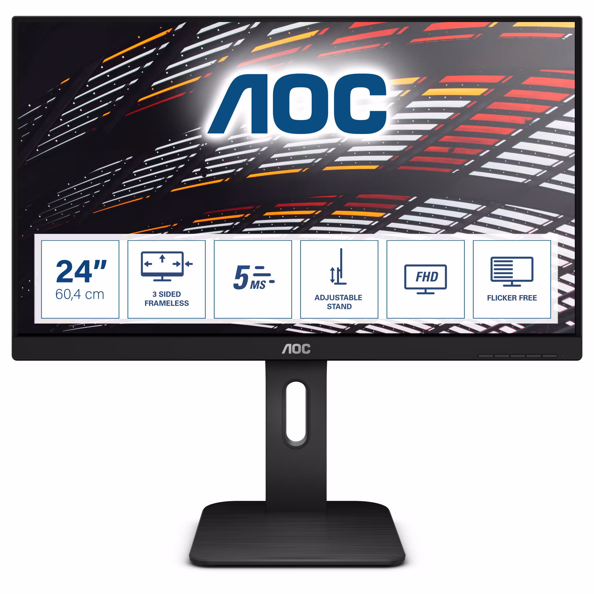 AOC 24P1 23.8" IPS 1920 x 1080 pixels Full HD LED Black Monitor