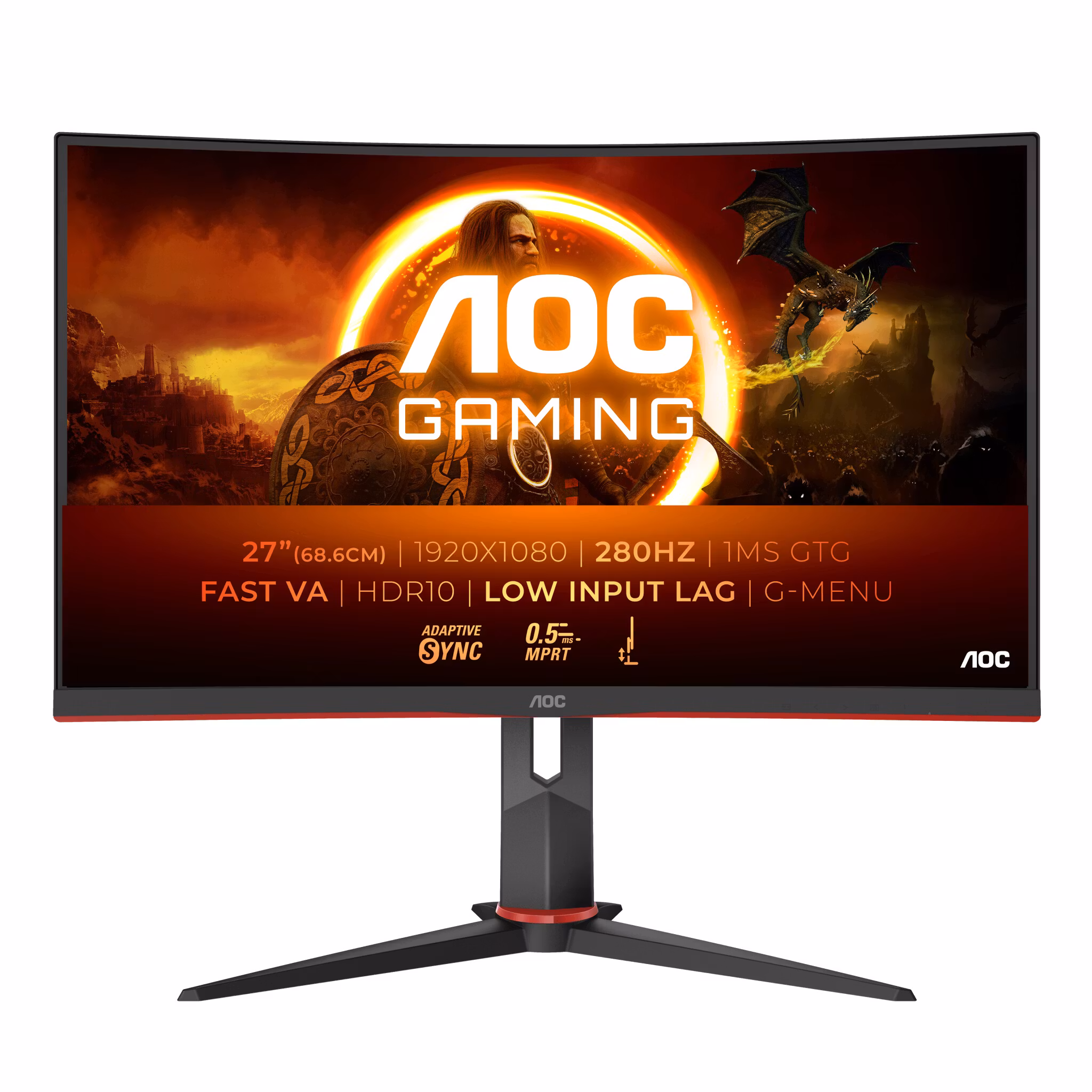 AOC Gaming C27G2Z3/BK 27" Fast VA Full HD LED Black Gamingskärm