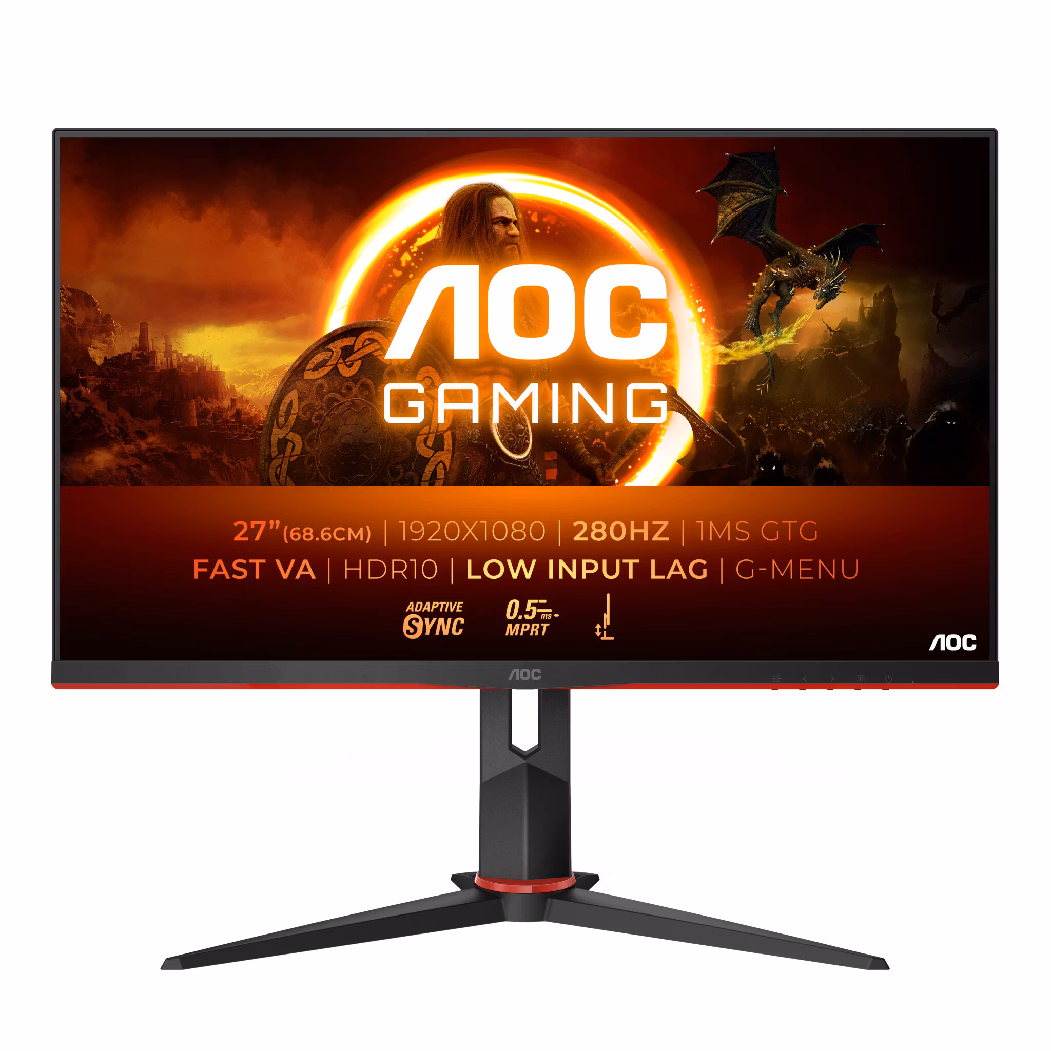 AOC Gaming 27G2ZN3/BK 27" VA Full HD LCD Black Gamingskärm