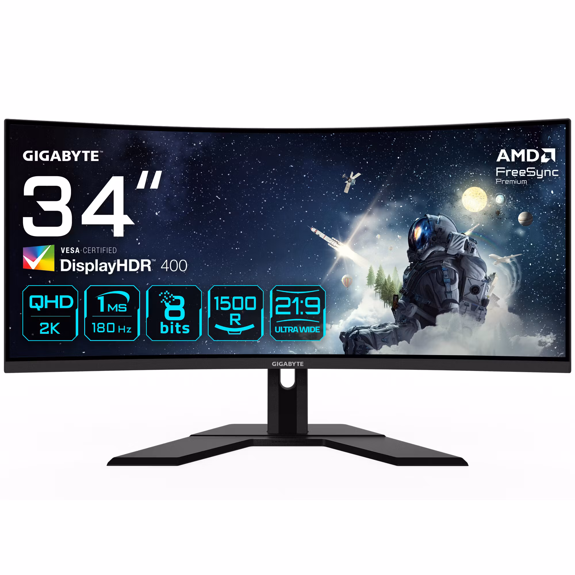 Gigabyte G34WQCP 34" WQHD LED 180Hz Curved Gaming Monitor