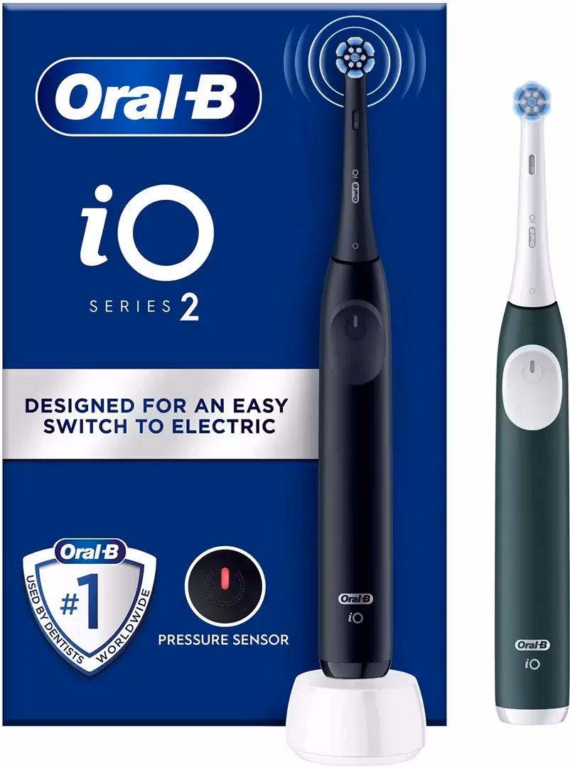 Oral-B iO Series 2 Duo Eltandborste Night Black/Forest Green