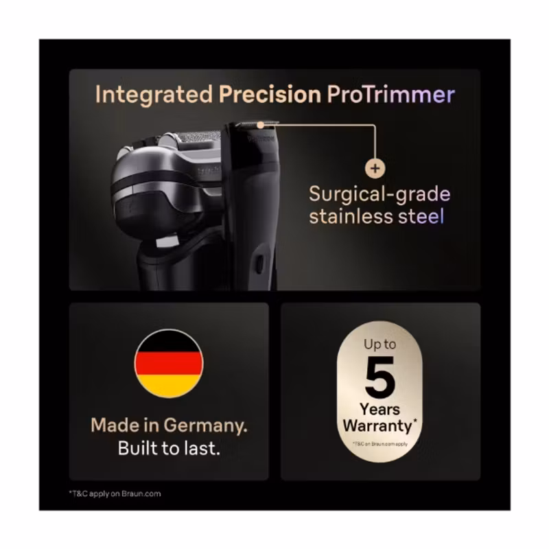 Braun Series 9 9660CC PRO+ rakapparat Svart