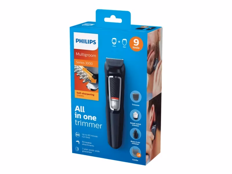 Philips Multigroom Series 3000 MG3740 Trimmer Svart
