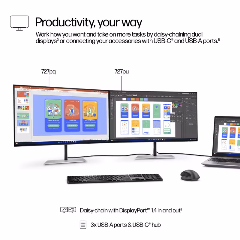 HP 727pq 27" IPS Black 2560 x 1440 (2K) HDMI Gamingskärm