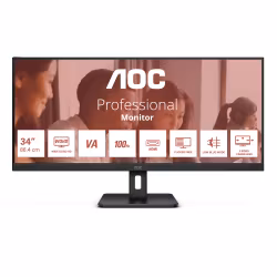 AOC Essential-line U34E2M/BK 34" 3440 x 1440 pixels Wide Quad HD Gamingskärm