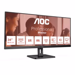 AOC Essential-line U34E2M/BK 34" 3440 x 1440 pixels Wide Quad HD Gamingskärm