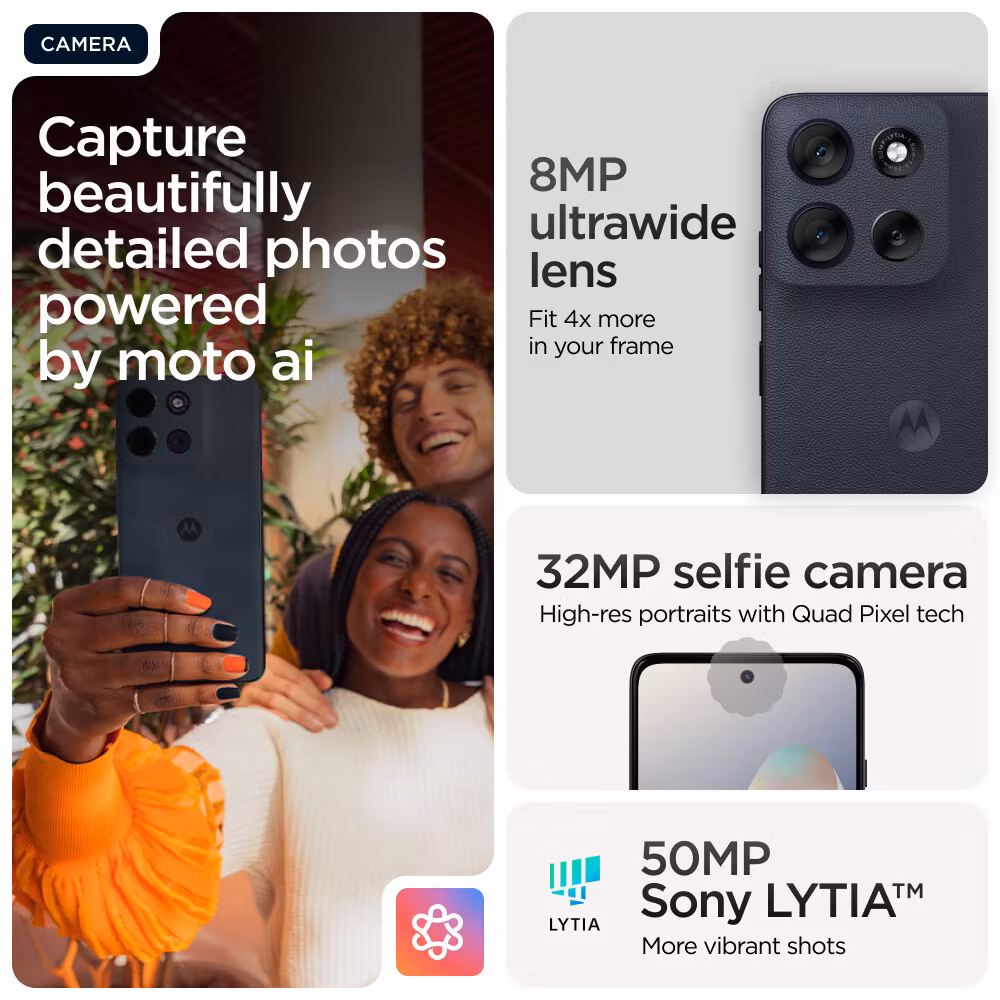 Motorola Moto G56 6.72" 5G 8GB 256GB Pantone Svart ostron