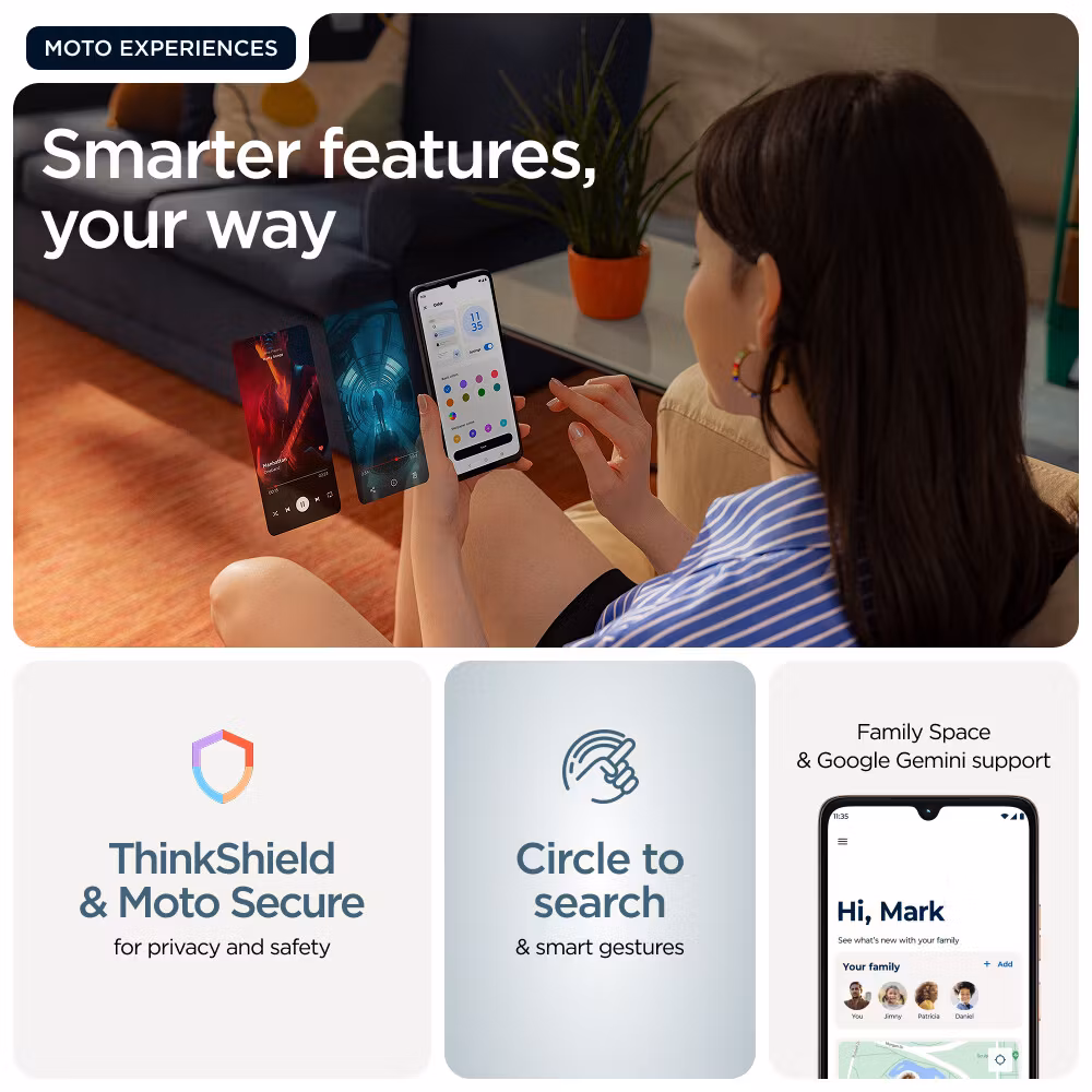 Motorola moto G06 4G 4GB 128GB Blågrön