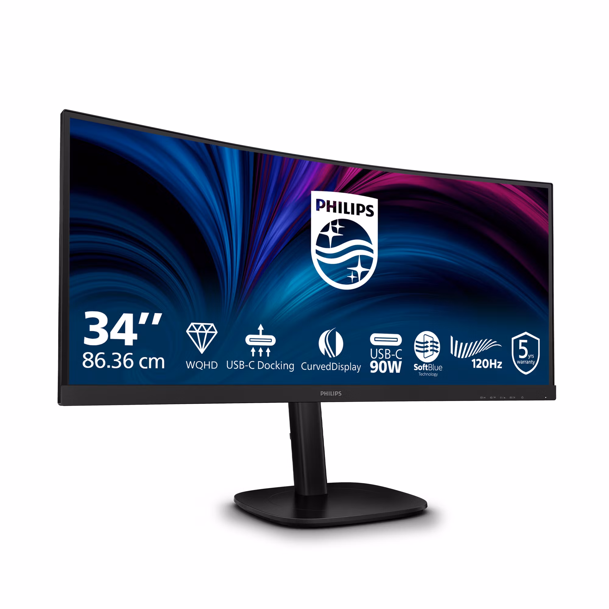 Philips 34B2U3600C 34" VA 3440 x 1440 (UltraWide) Quad HD LCD Black Monitor