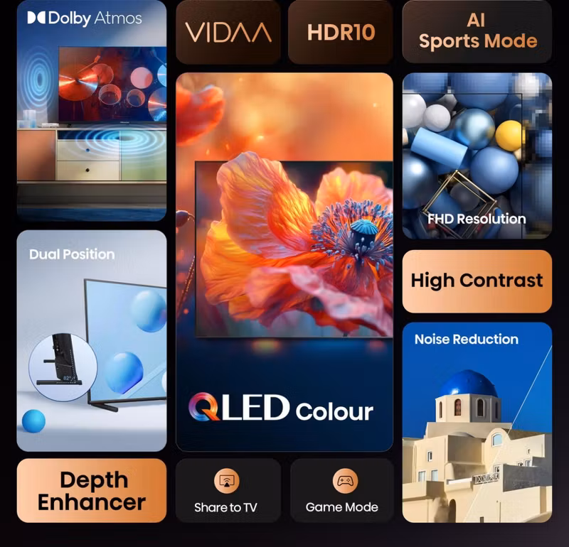 Hisense 32A5Q 32" Full HD Smart TV QLED Quantum Dot Wi-Fi Black