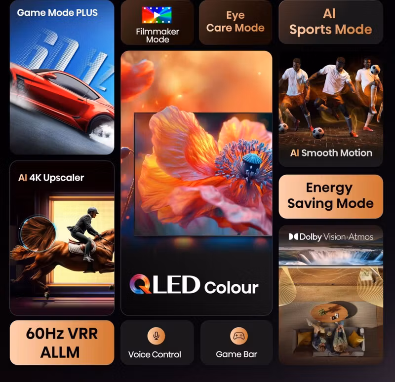 Hisense 43E77Q 43" 4K Ultra HD Smart TV Wi-Fi  QLED Smart TV