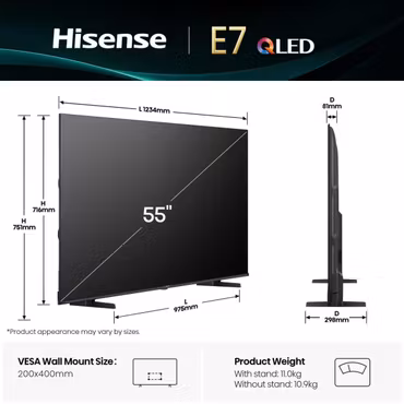 Hisense 55E77Q 55" 4K Ultra HD Smart TV QLED Wi-Fi