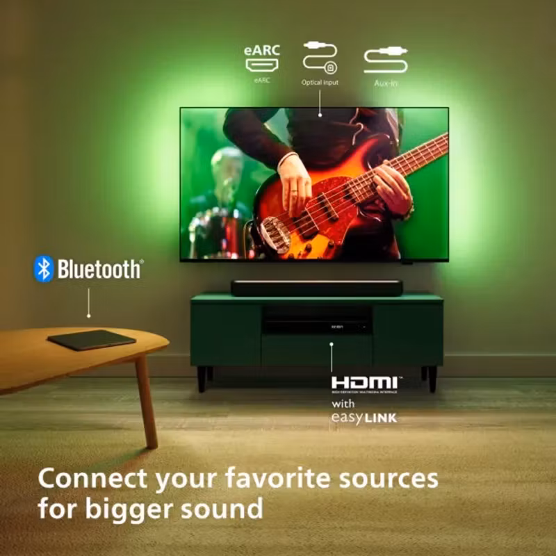 Philips TAB5109 2.0-kanal Soundbar Grå
