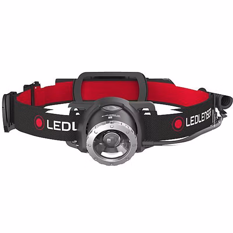 LED Lenser H8R Pannlampa Svart/Röd