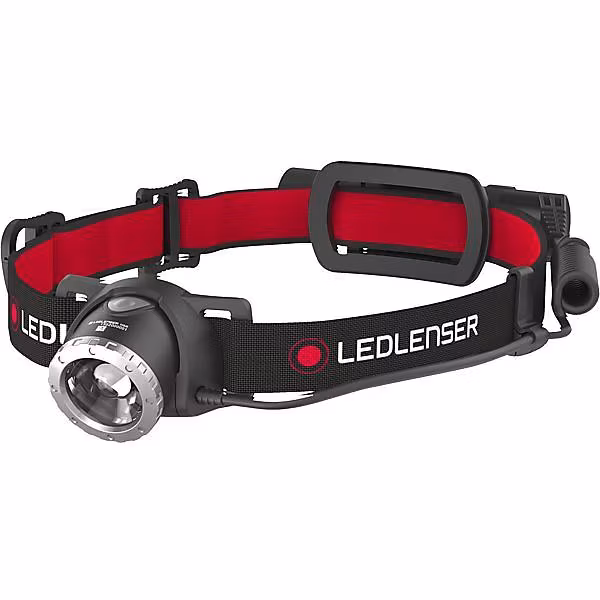 LED Lenser H8R Pannlampa Svart/Röd