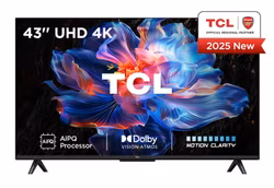 TCL 43V6C 43" 4K Ultra HD Smart TV Wi-Fi Metallic Google TV