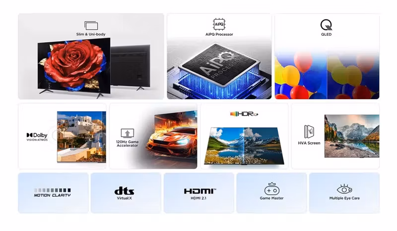 TCL 50T69C 50" 4K Ultra HD Smart TV Wi-Fi  QLED  Google TV