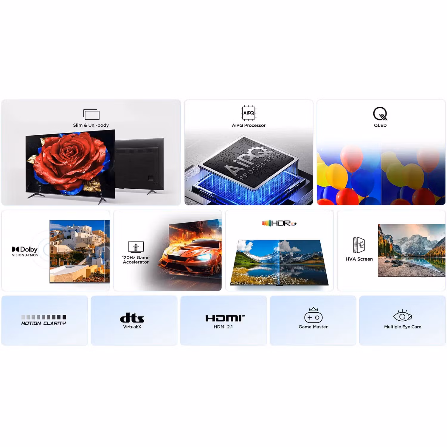 TCL 43T69C 43" 4K Ultra HD Smart TV Wi-Fi QLED Google TV