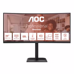 AOC CU34E4CV 34" 3440 x 1440 pixels UltraWide Quad HD LCD Monitor