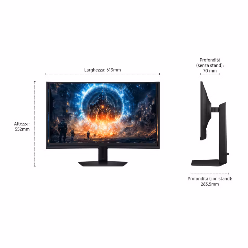Samsung Odyssey G6 S27FG602EU 27" 2560 x 1440 pixels Quad HD LCD Gamingskärm