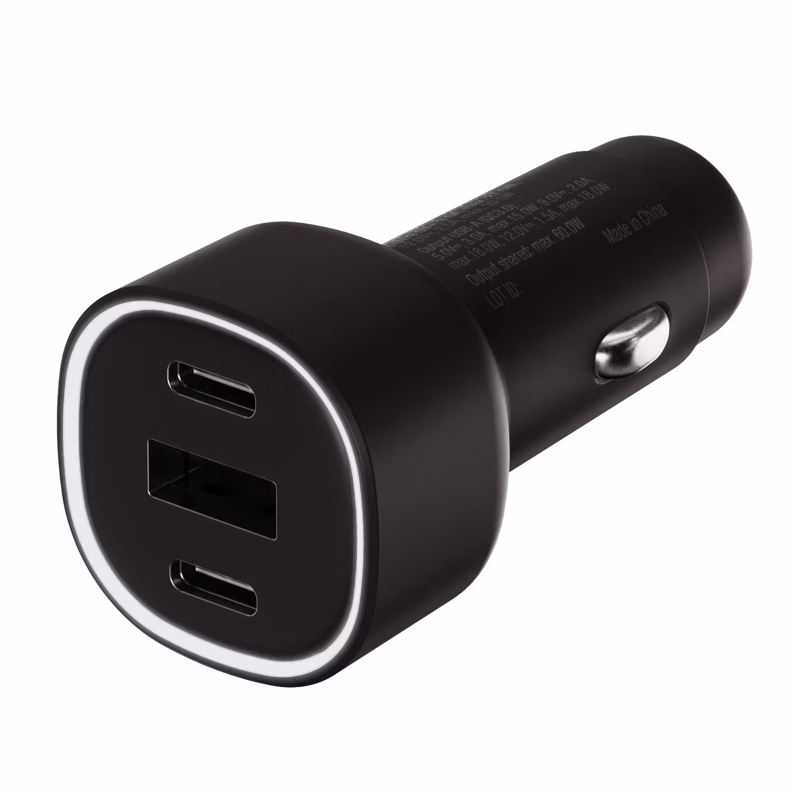 Vivanco Supersnabb 60W Billaddare 2xUSB-C 30W/1xUSB-A 18W
