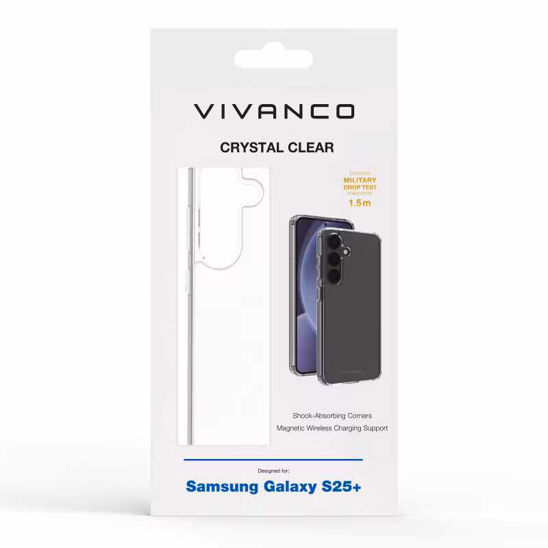 Vivanco Crystal Clear skal Samsung Galaxy S25+ Transparent
