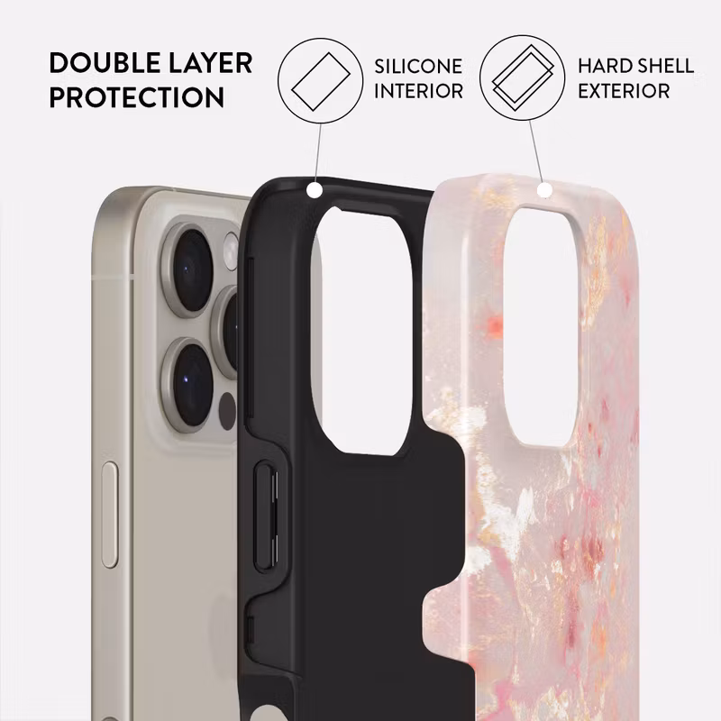 Burga Golden Coral - Apple iPhone 15 Tough MagSafe Skyddsskal