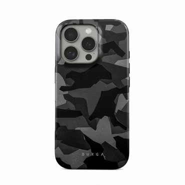 Burga Night Black Camo - Apple iPhone 15 Tough MagSafe Skyddsskal