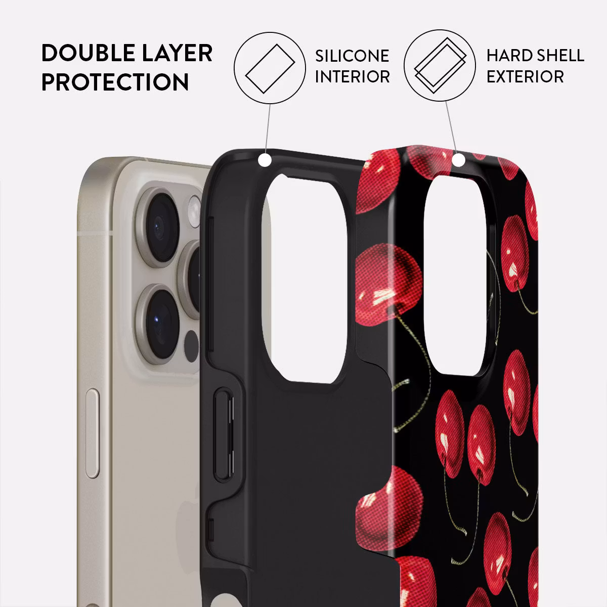 Burga Cherrybomb - Apple iPhone 15 Tough Skyddsskal