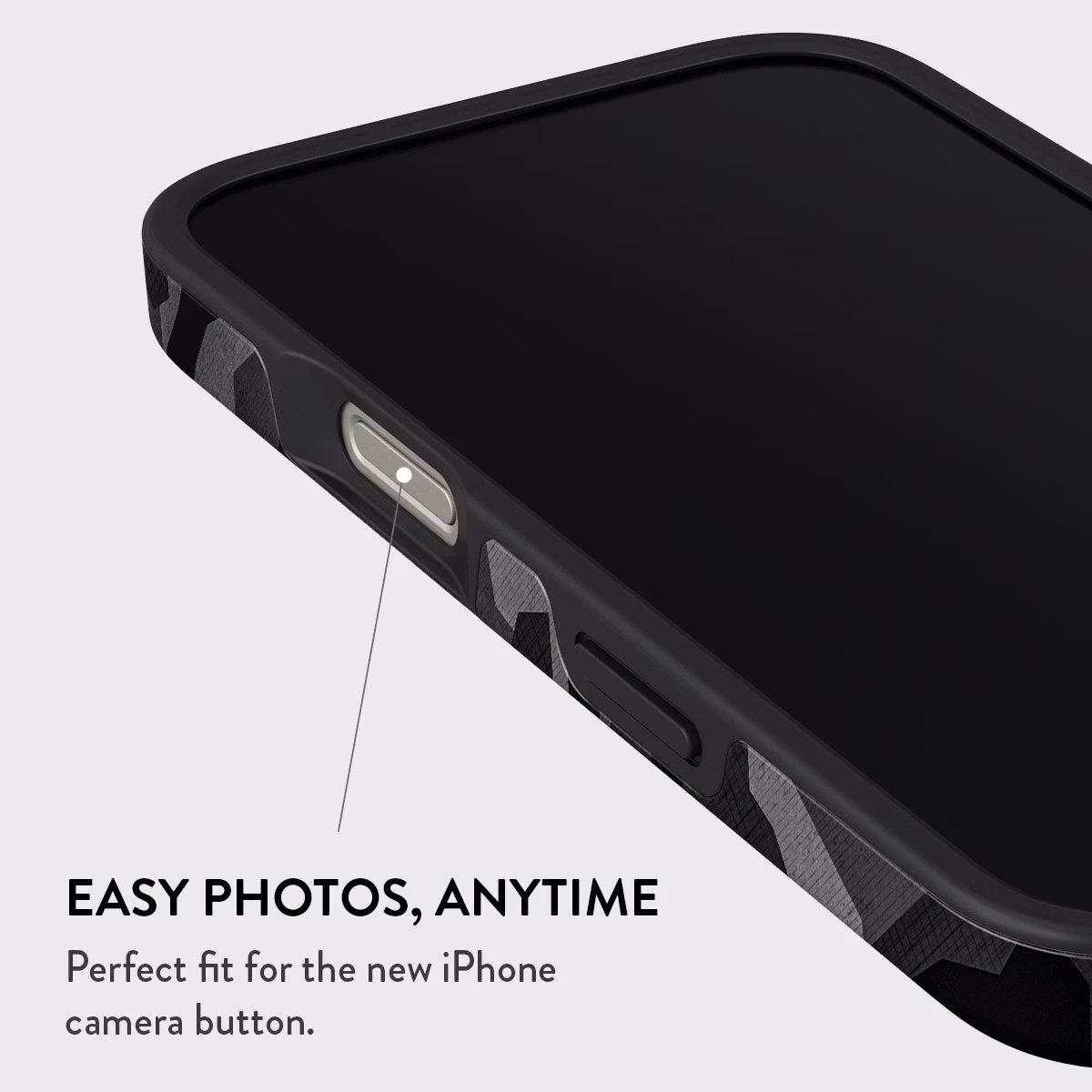 Burga Night Black Camo - Apple iPhone 16 Tough Skyddsskal