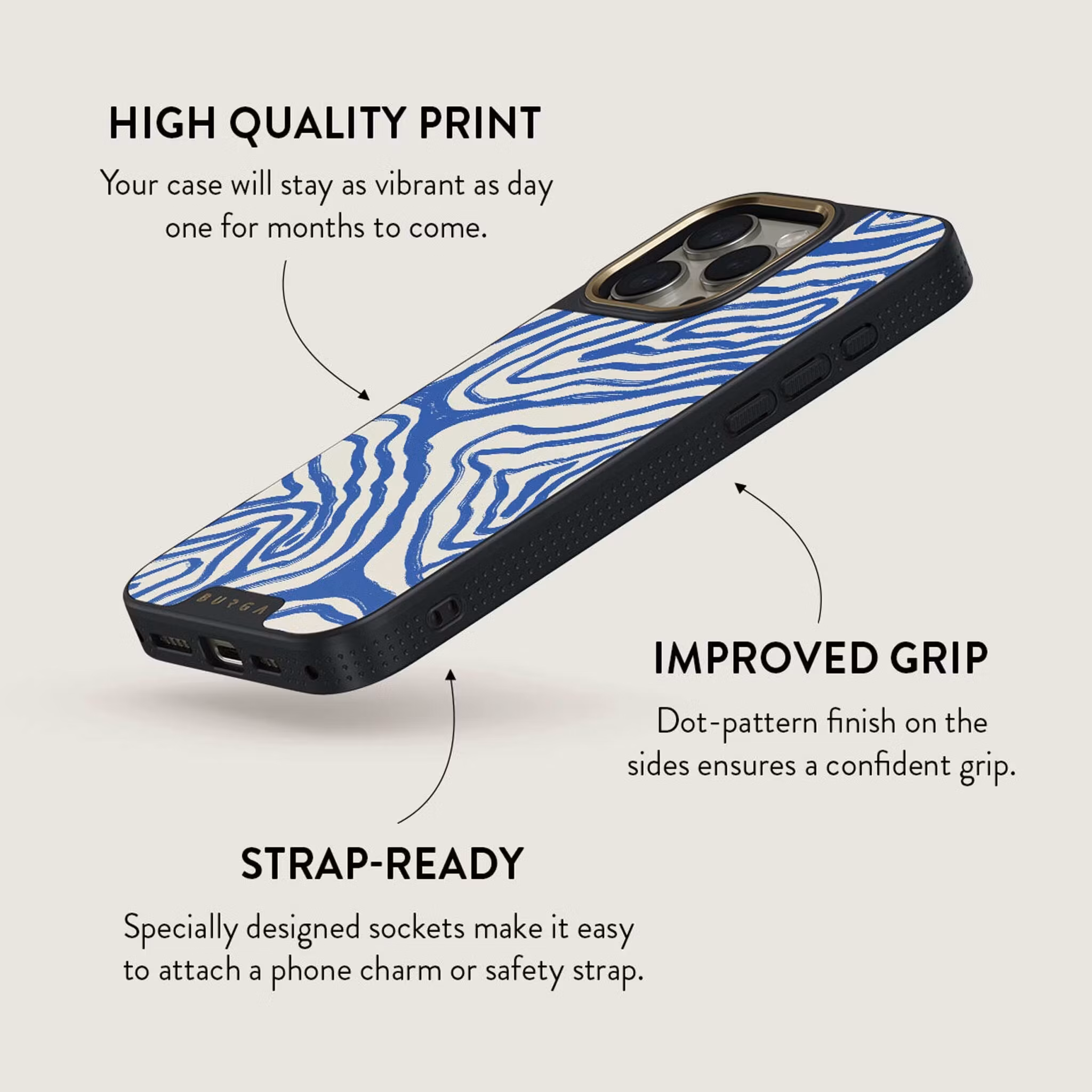 Burga Seven Seas - Apple iPhone 16 Pro Max Skyddsskal Elite Magsafe Svart/Guld