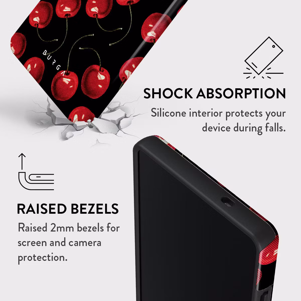 Burga Cherrybomb - Samsung Galaxy S25 Tough Skyddsskal