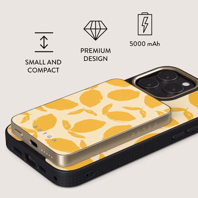 Burga Lemon Tart - MagSafe Power Bank 5000 mAh Guld