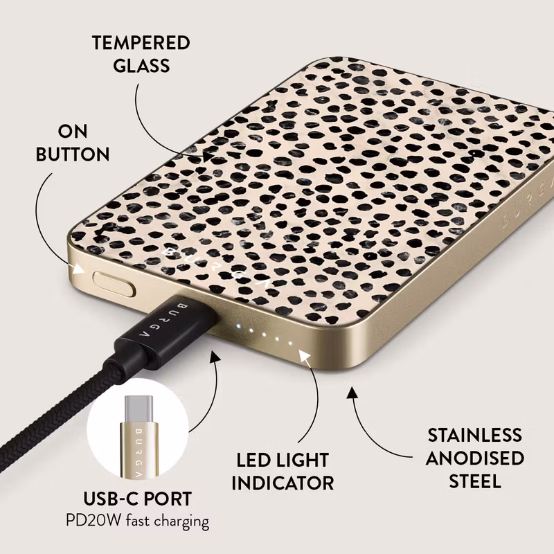 Burga Almond Latte - MagSafe Power Bank 5000 mAh Guld