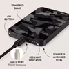 Burga Night Black Camo - MagSafe Power Bank 5000 mAh Metallgrå