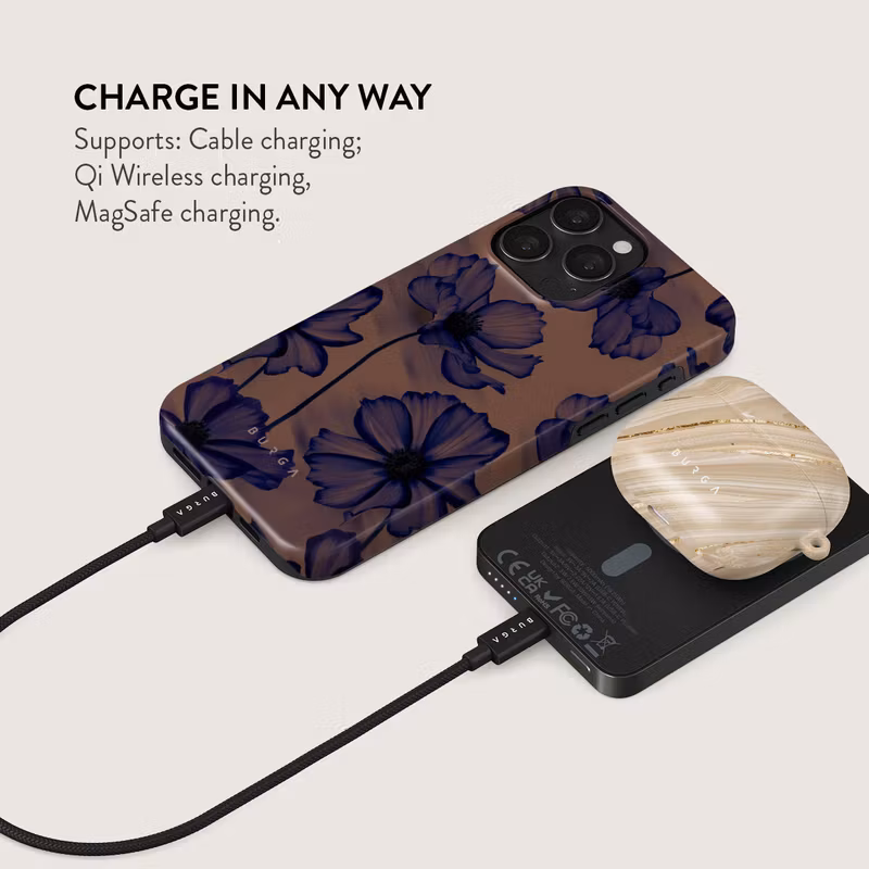 Burga Velvet Night - MagSafe Power Bank 5000 mAh Metallgrå