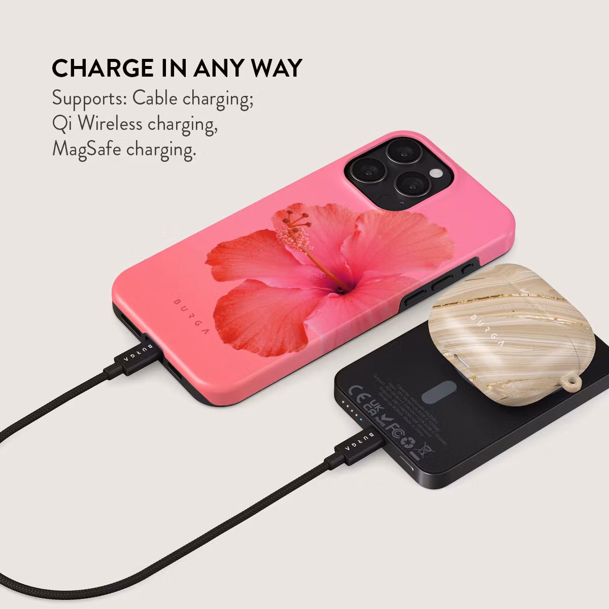 Burga Island Girl - MagSafe Power Bank 5000 mAh Guld