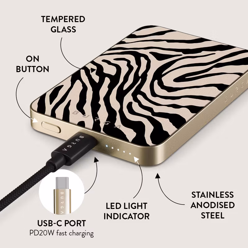 Burga Imperial - MagSafe Power Bank 5000 mAh Guld