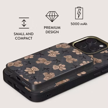 Burga BFF - MagSafe Power Bank 5000 mAh Metallgrå