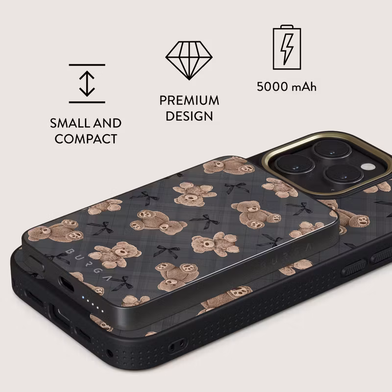 Burga BFF - MagSafe Power Bank 5000 mAh Metallgrå